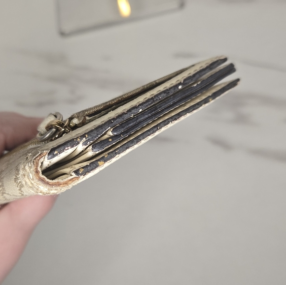 Celine Vintage Macadam Triomphe Canvas Leather  Long Continental Wallet - Picture 5 of 11